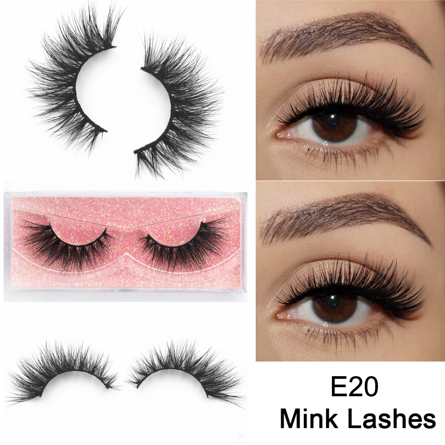 Flare Mink Eyelashes Makeup Lashes 3D Mink Eyelashes Handmade Full Strip Lashes Winged False Eyelashes Cruelty-free Mink Lashes