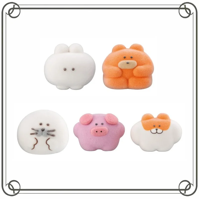 

BANDAI Cute Animal Earless Seals Hares Queue Modeling Ornament Gashapon Keepsake Collection Children's Day Gifts Model Toys