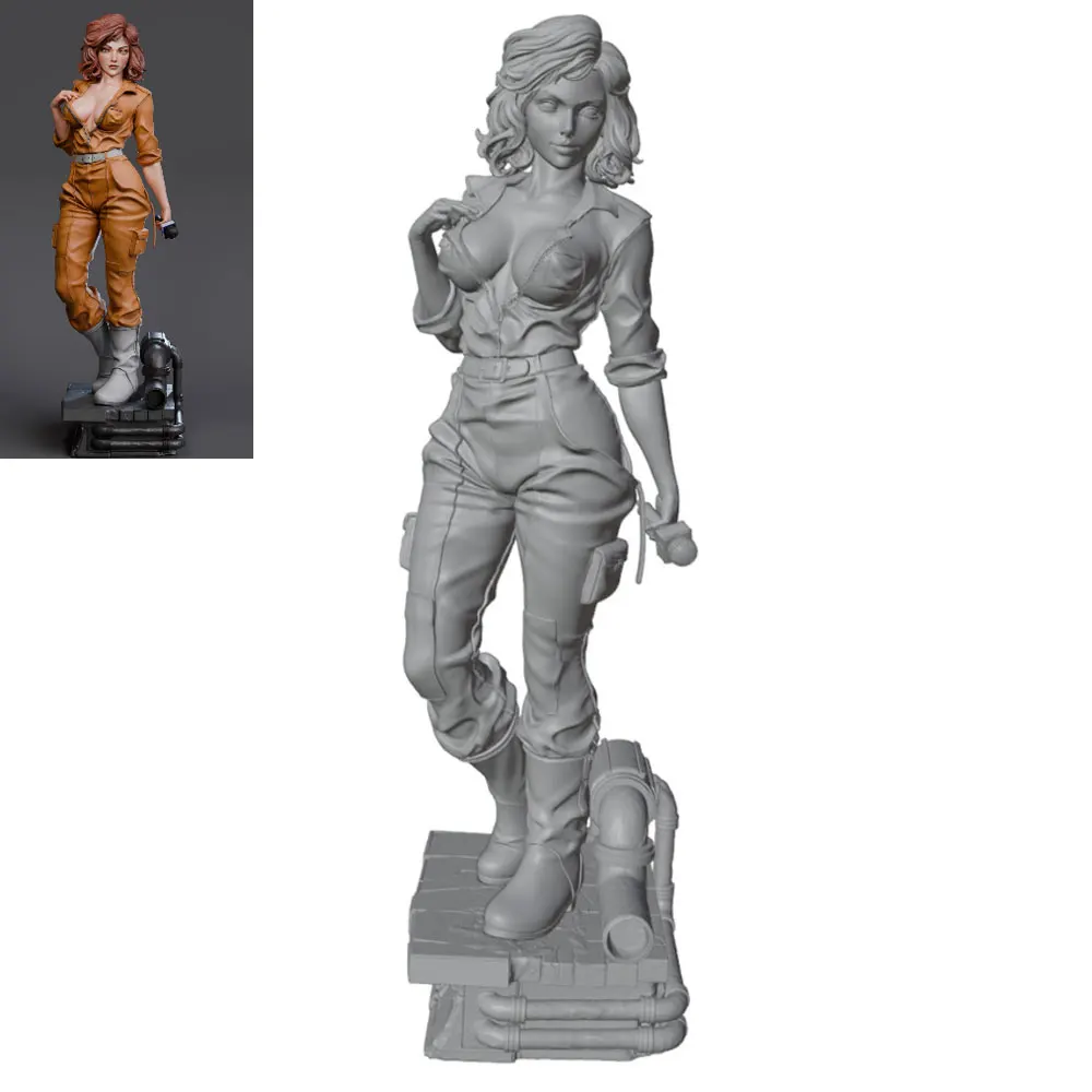 1/24 Resin Model Kits GK Mini 3D-gedrucktes graues Modell, Figurine, DIY-Puppenmodell, Sammlung, unmontiert und unbemalt