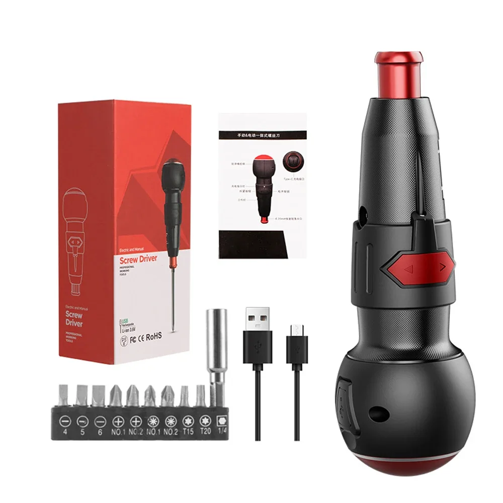 

3.6V Electric Screwdriver 10 in 1 Powerful Rechargeable Set Mini Home Car Screwdriver Suitable Computer Repair Electric Tools