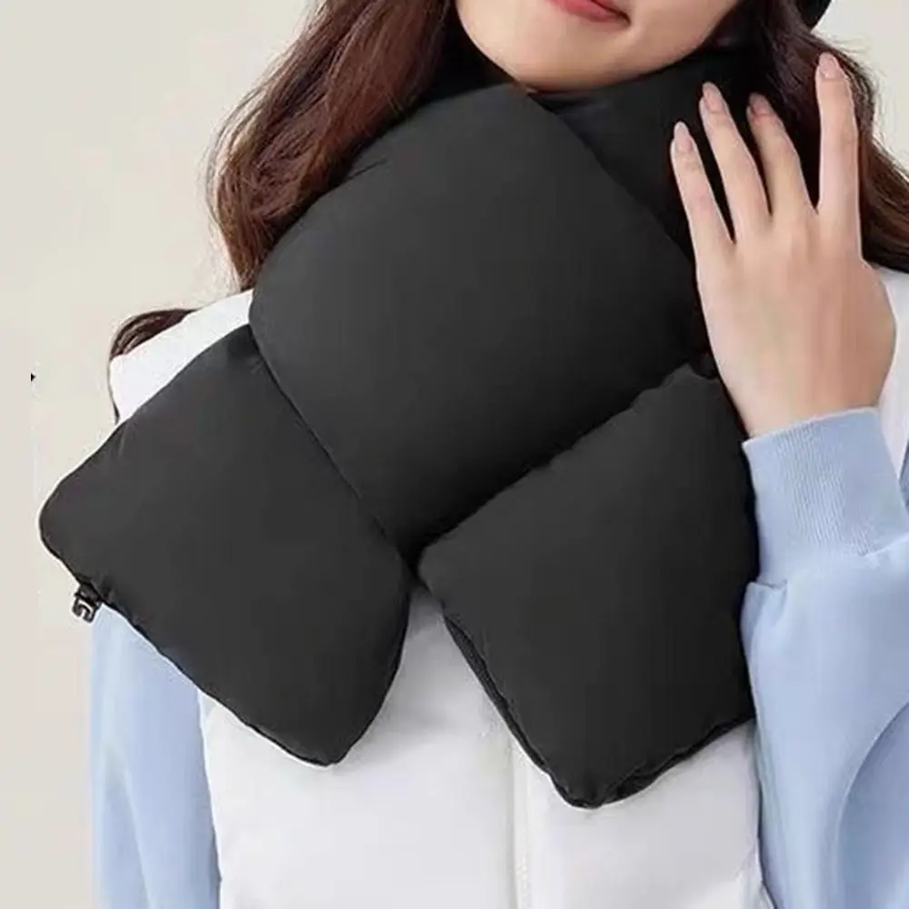 Fashion Solid Color Neck Wrap Windproof Cold proof Fleece Scarf Washable Winter Scarves Winter