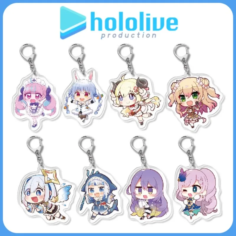 

VTuber Keychain Set - Gawr Gura & Ninomae Ina'nis Acrylic Charm (Anime Merch Gift)