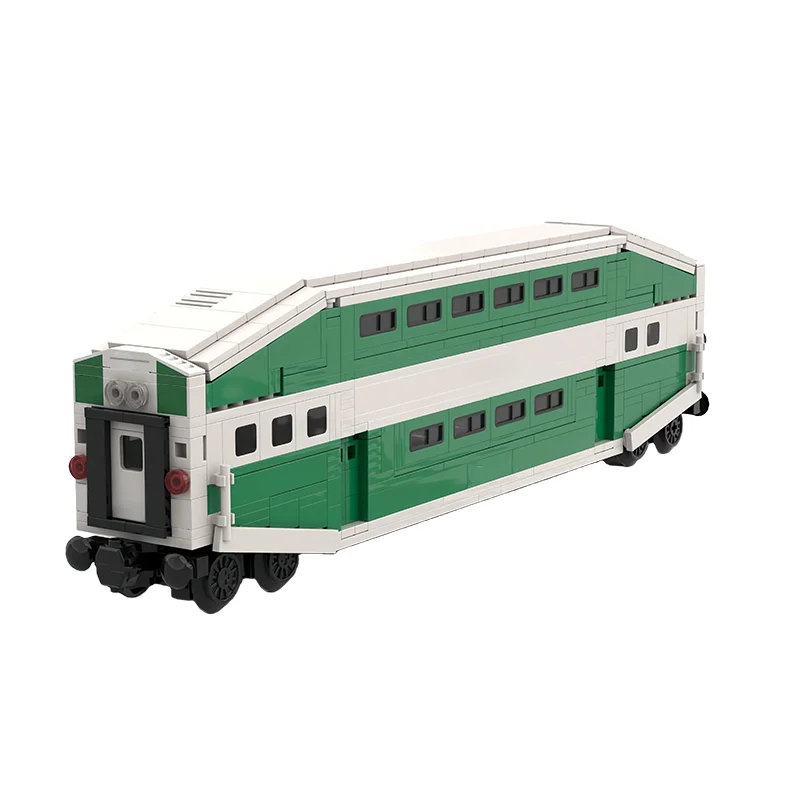 654 pièces de bus à double étage MOC, conception modulaire personnalisable, blocs de construction créatifs, briques DIY, jouets de vacances pour garçons, cadeaux