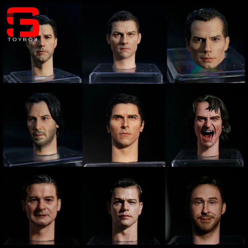 

1/6 Tom Cruis Henry Cavill Ben Affleck Matt Damon Keanu Reeves Head Sculpt Carving Fit 12'' Male Soldier Action Figure Body Doll