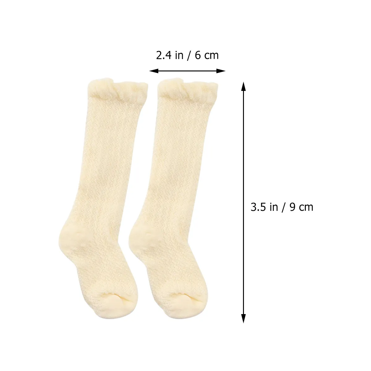3Pairs Mosquito Net Socks Baby Long Breathable Summer Cotton Non-Slip Socks for Baby Girls 0-1 Years Assorted Colors