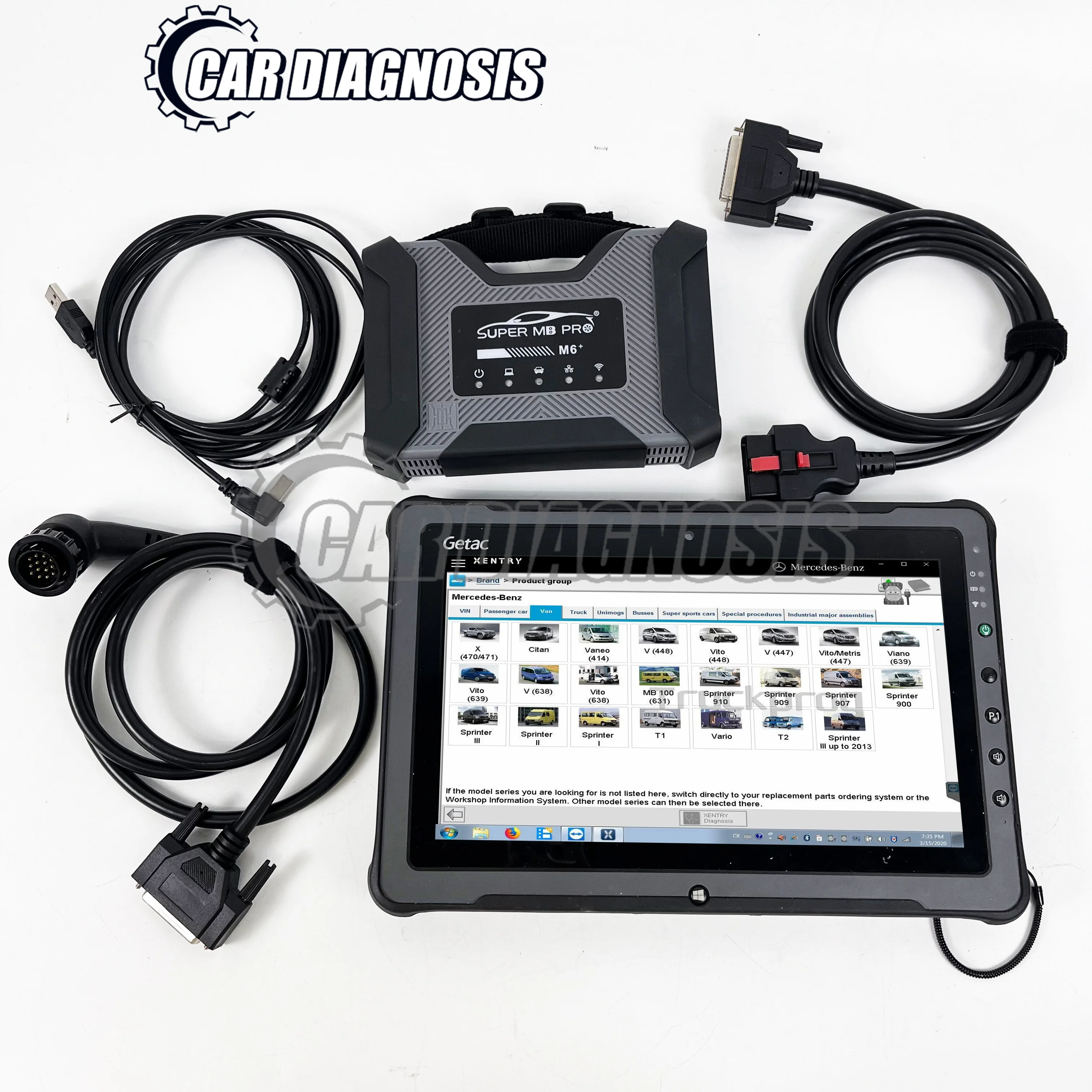 F110 Tablet+Multifunction SUPER MB PRO M6+Surport For BENZ /For B-WM Trucks /Car Diagnostics Wireless Diagnosis Tool