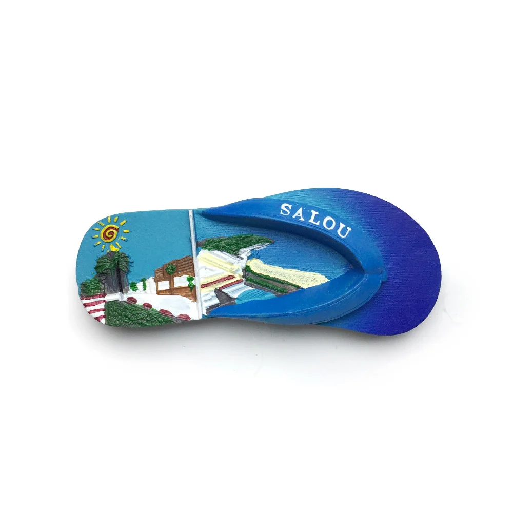 

3D Resin Refrigerator Magnet - Salou, Spain - Vibrant Beach Scene - Perfect Home Decor Gift