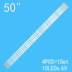 4 pezzi 10 LED 6 V 988 mm per TV da 50 