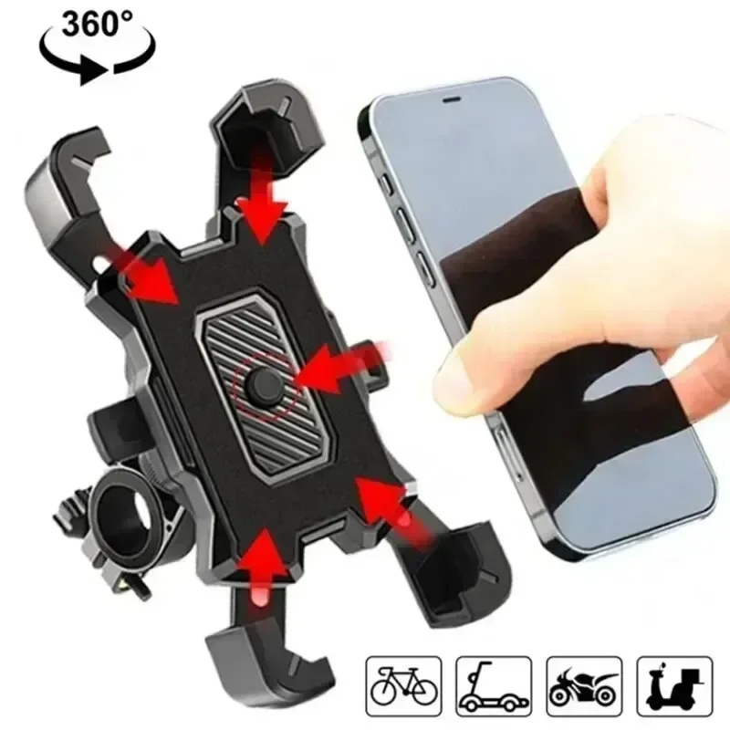 AliExpress Motorcycle Bike Phone Mount 360° Rotatable Phone Holder for Mountain Bike Moto Motorcycle Stand Bracket Non-slip Cycling