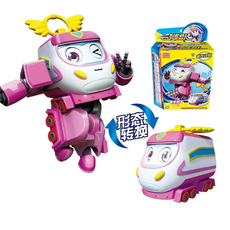ABS Mini China High-Speed Railway Super Train Robot Transformation Toy Deformation Car Action Figure Robot Toys for Kids Gift