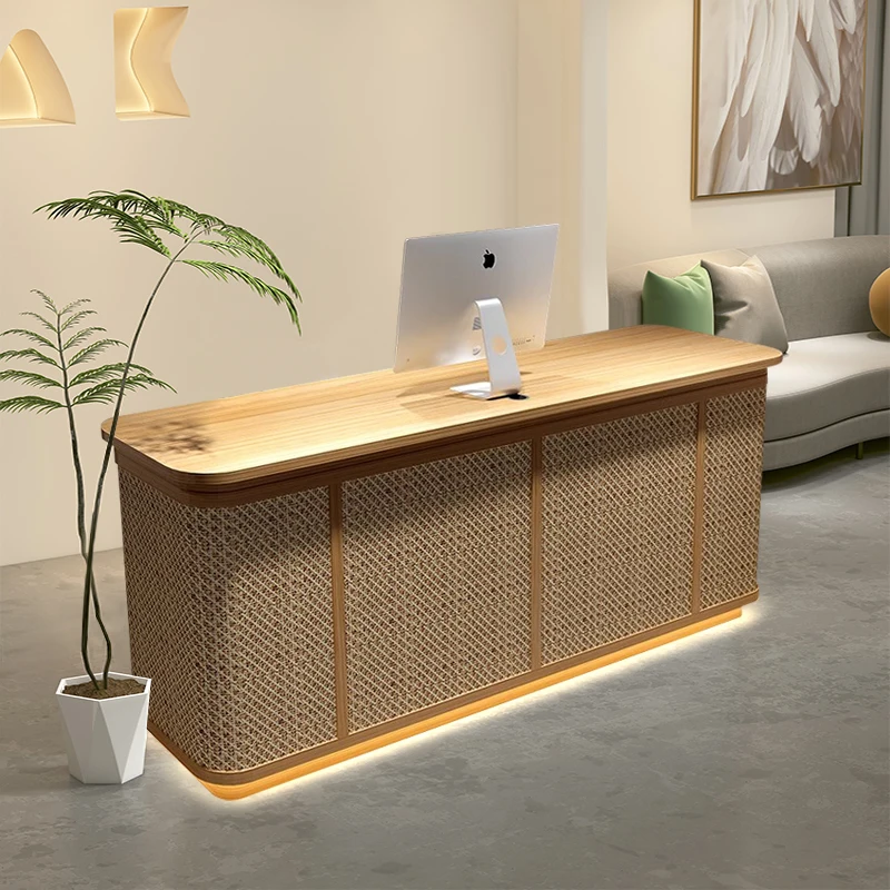 Lobby Front Receptionist Desk Checkout Standing Cashier Podium Advisory Desk Modern Nail Mostrador Recepcion Desk Furniture