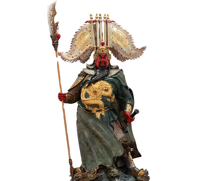 The statue of Chunguan Gong is dedicated to the living room to attract wealth, the God of Wealth, home ornaments, store office