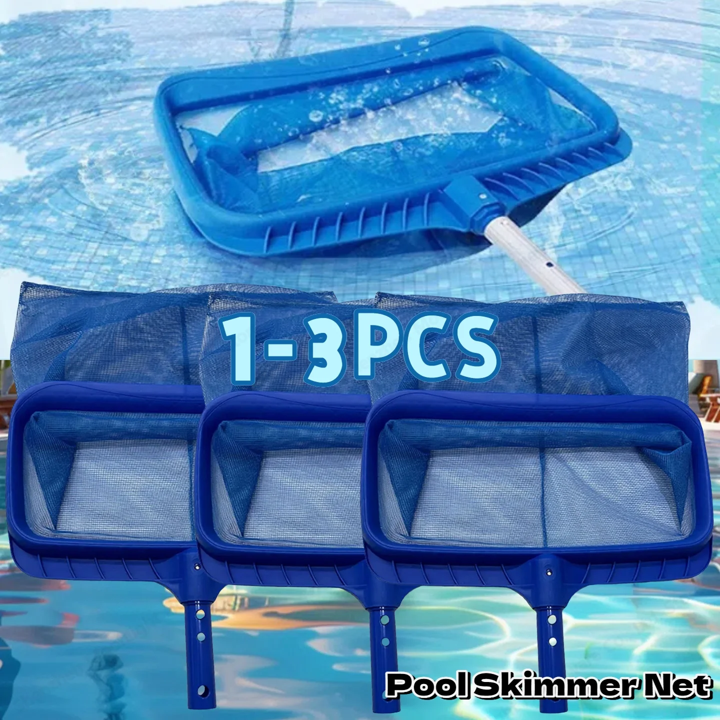 

1-3 шт. сетка для чистки бассейна, профессиональная глубокая сумка с граблими для листьев, большая вместительная утолщенная рама, сетка для бассейна, аксессуары для бассейна