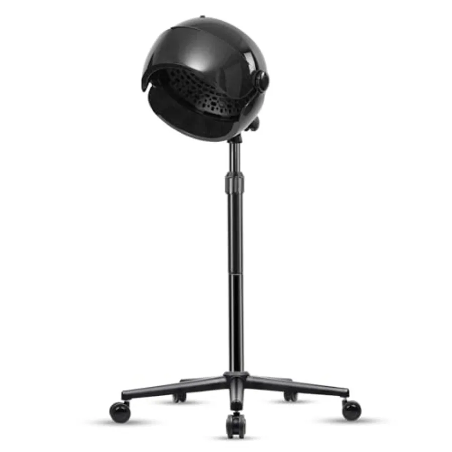 

Напольная сушилка для волос с капюшоном на колесиках, с цифровым дисплеем и сенсорным управлением, 3 температурных режима, черная, для салонов и домашнего использования