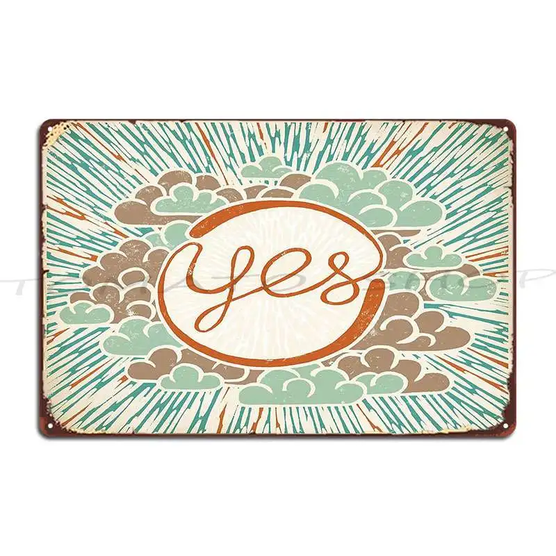 Yes Speech Bubble YES Pop Art Comic Book Modern Fun Metal Signs Cinema Club Bar Pub Vintage Print  Tin Sign Poster