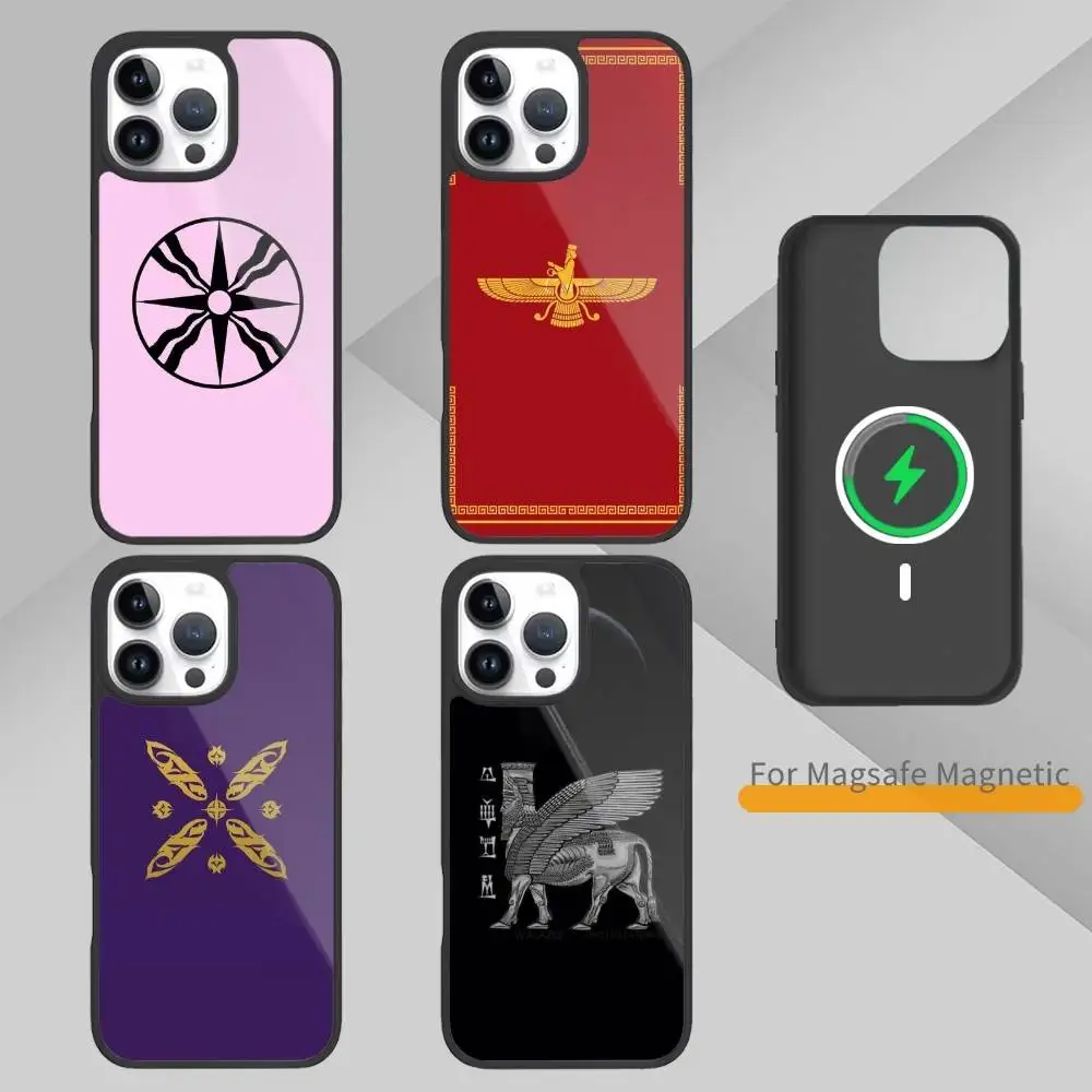 

A-Assyrian Flag Phone Case For iPhone17,16,15,14,13 Plus,Pro Max Magnetic For Magsafe Wireless Charging