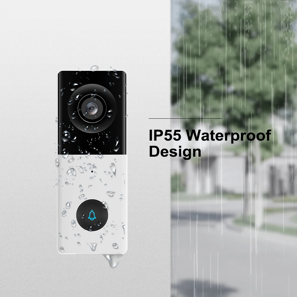 2MP 1080P Tuya APP WIFI IP campanello P2P 130 gradi grandangolare visore visivo videocitofono con campanello interno
