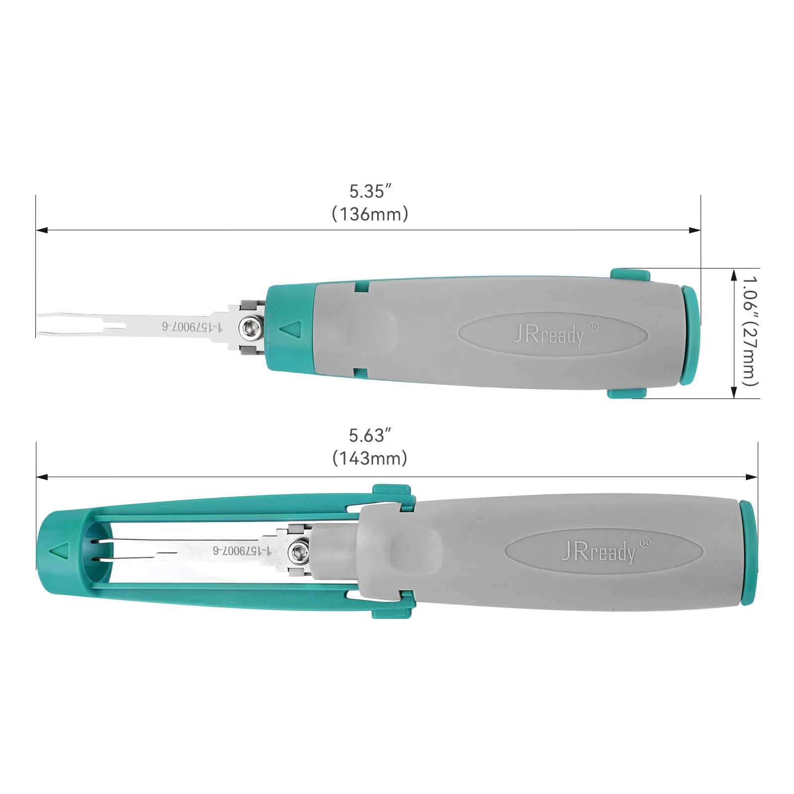JRready JRconDRK-1-1579007-6 أداة استخلاص طرفية مزدوجة الدبوس لموصلات سلسلة AMP MCP 2.8k في VW، Audi، Skoda Automotive #4