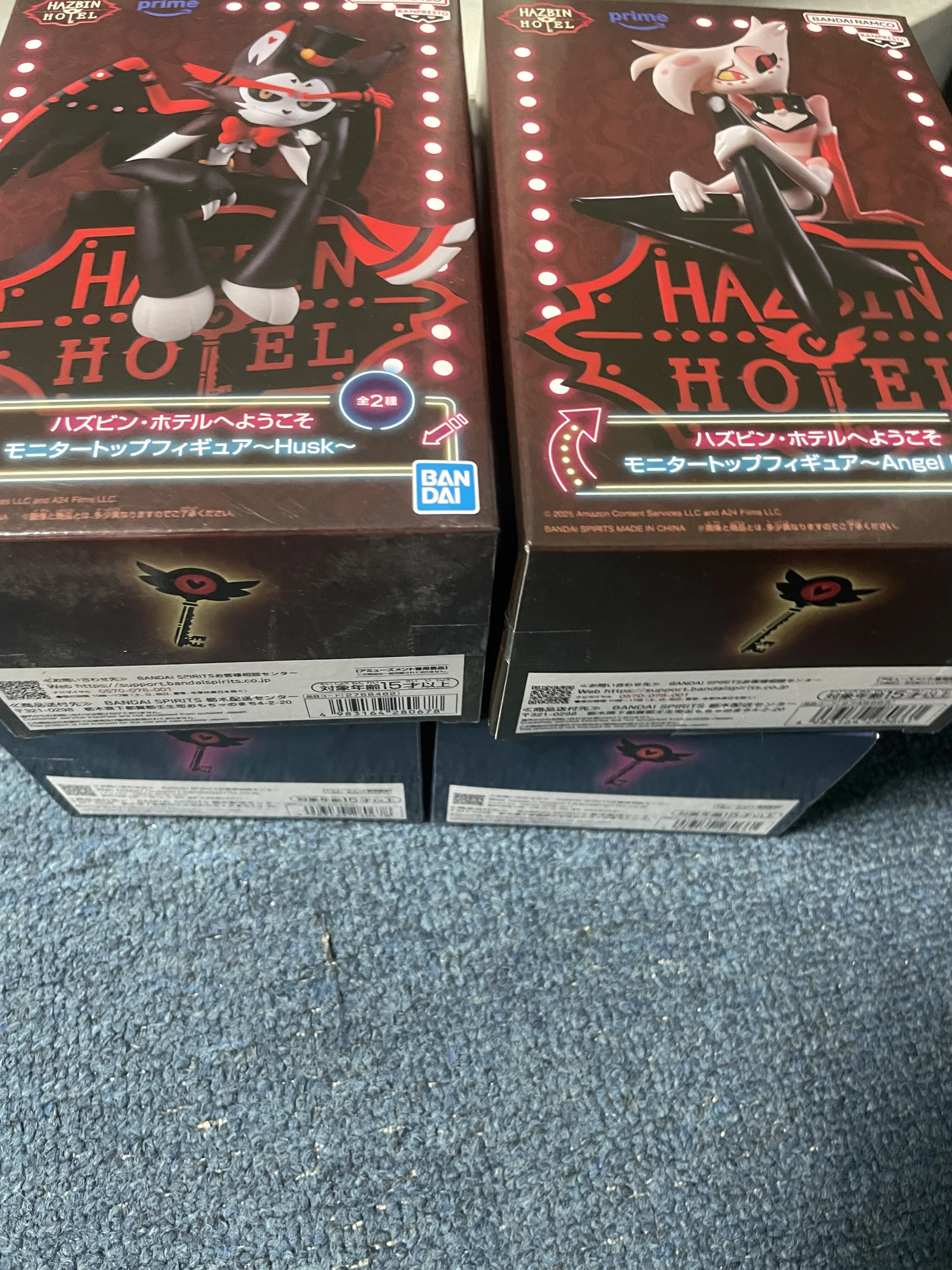 新しいオリジナルバンダイナムコバンプレストハズビンホテルエンジェルダストpvcアニメフィギュアモデルコレクターデスクトップ装飾玩具ギフト在庫あり