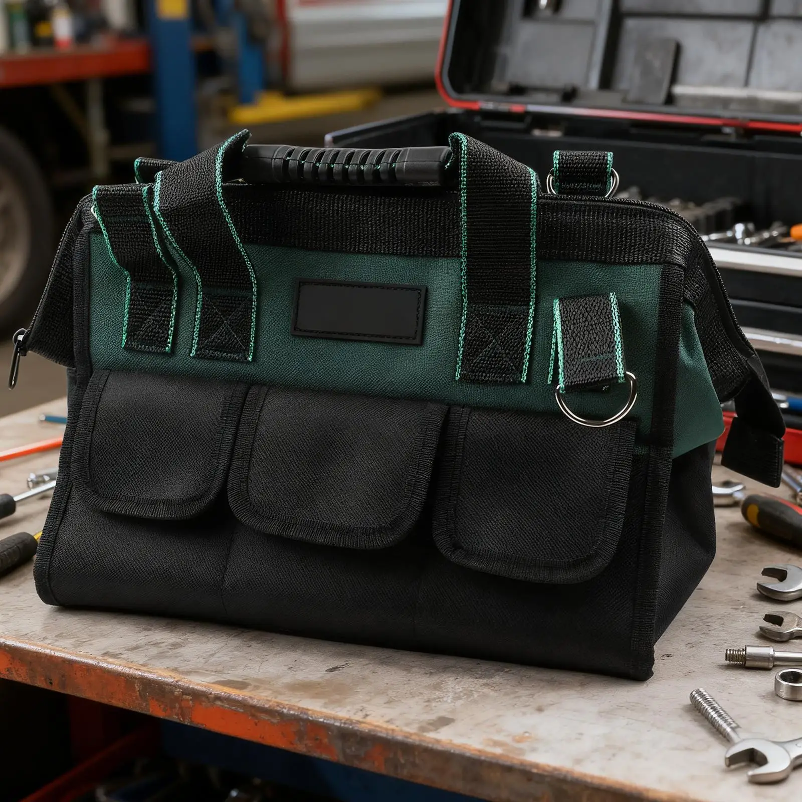 1Pc Tool Bag Organizer Robust Storage Bag 16in For Electrician Tools Storage Weatherproof Canvas Thickening Tote Bag