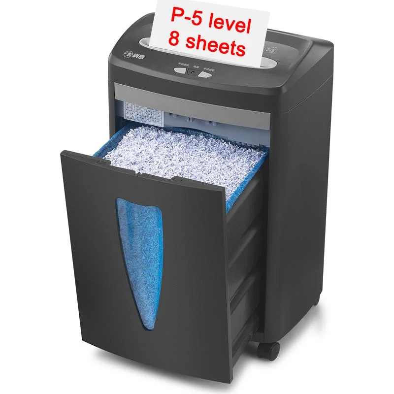 High Security P-5 Micro Cut Document Shredder Heavy  Electronic 8 Sheet Paper Shredder For Office And Home