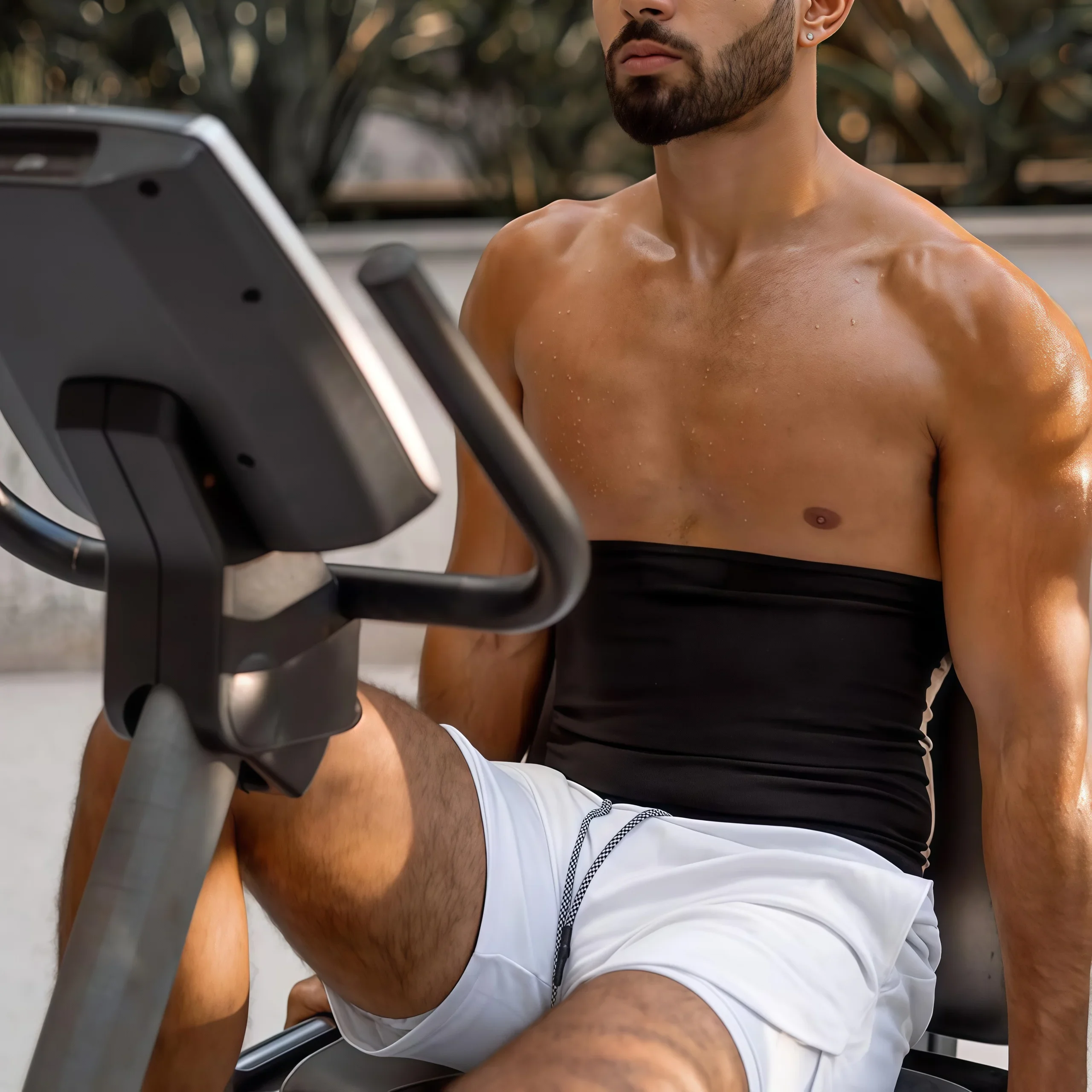 1 Stück Taillengürtel Sauna-Schweißgürtel für Männer, Neoprenfreier Taillentrimmer, Schlankheits-Workout-Körperformer Bauchwickel – Detail 9