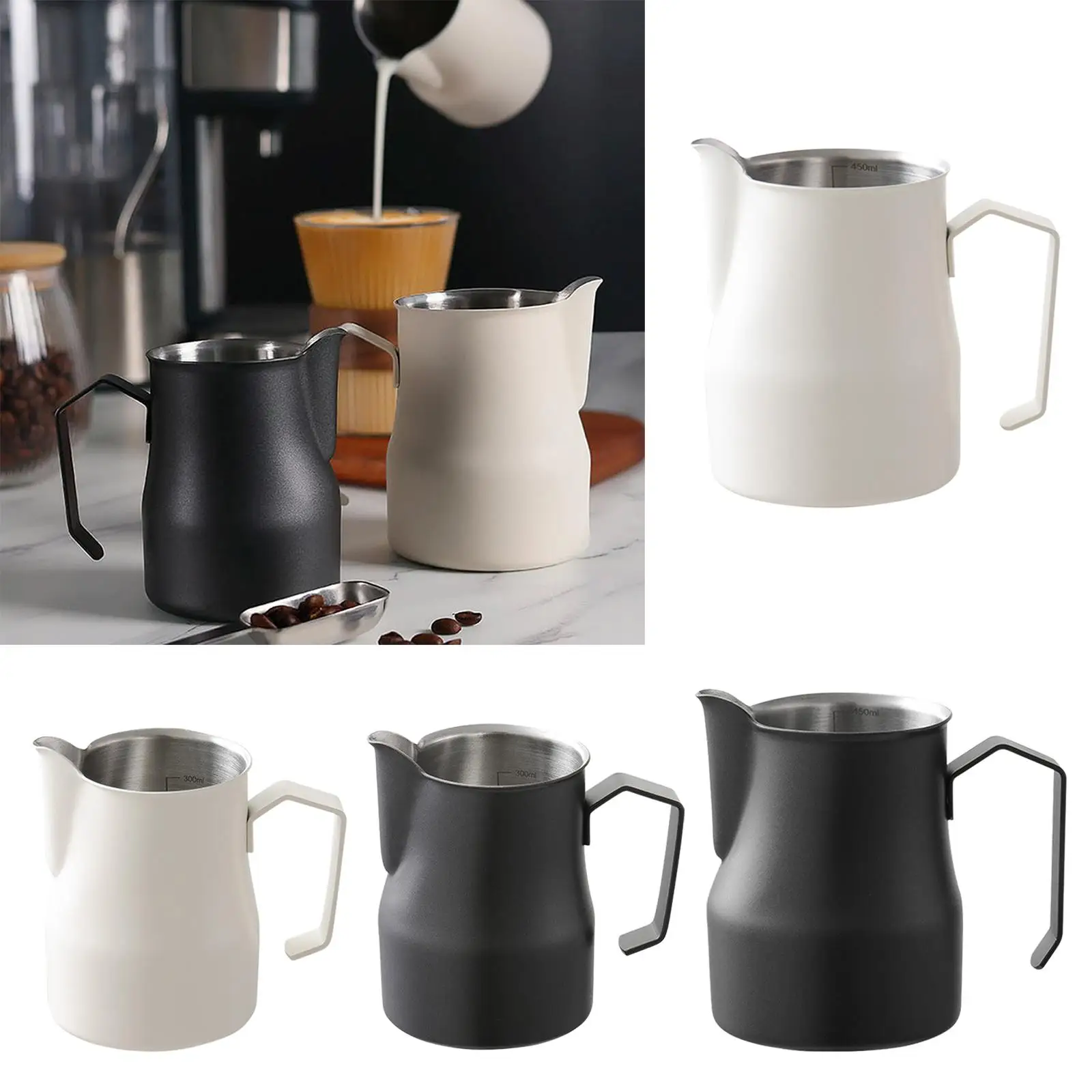 

Milk Frothing Pitcher Stainless Steel Milk Frother Cup for Cappuccino Bar