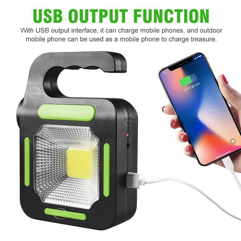 Solar Outdoor Searchlight Rechargeable High Power LED Flashlight Strong Light Camping Tent Lamp Powerful Portable Torch Lantern