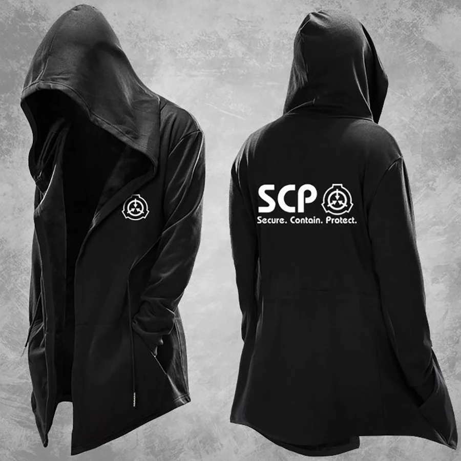 Special Containment Procedures SCP Foundation Cloak Cape Style Cool Men Fashion Hoodies Trend Coat Loose Hoodie Jacket