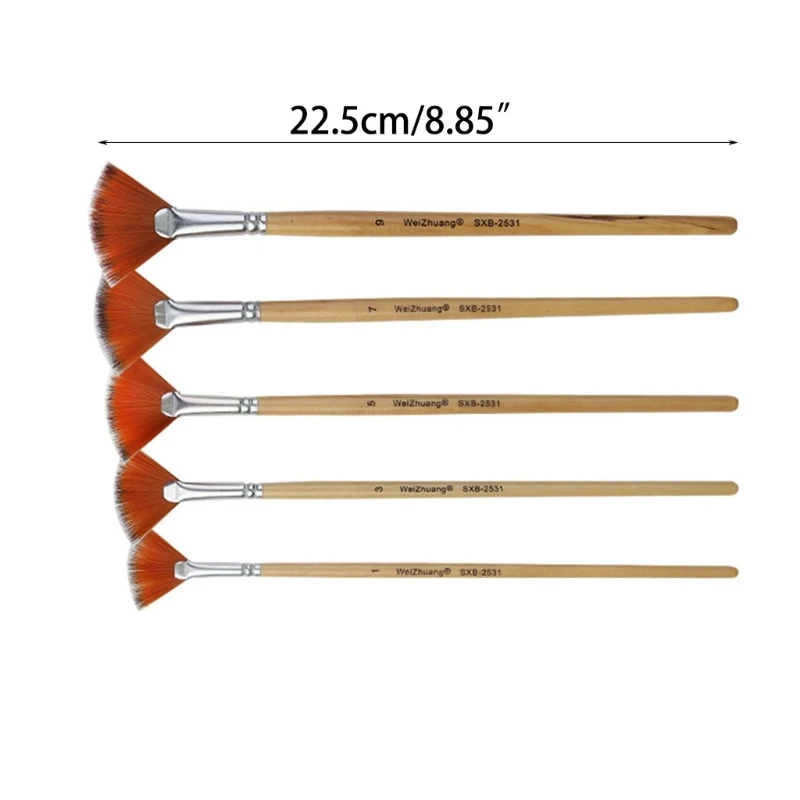 Pincel de pintura portátil con punta de abanico, suministro de Pascua para huevos de Pascua, pintura Gouache de acuarela acrílica para colorear