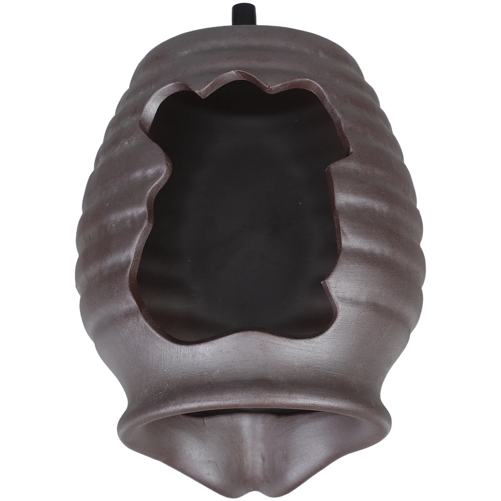 Decorative Ceramic Fountain Jar with Spout for Fish Tank Garden Courtyard Indoor Outdoor Water Circulation Landscape Mini