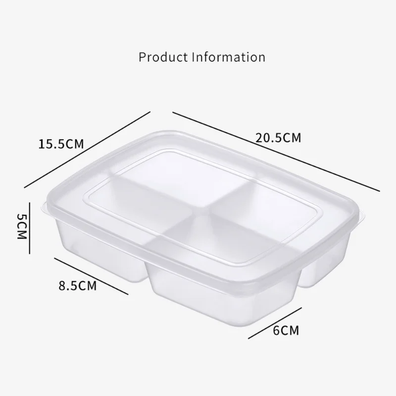 4Grids Fridge Storage Box Fridge Side Door Food Keep Fresh New Clear Container Kitchen Refrigerator Spices Organizer Accessories