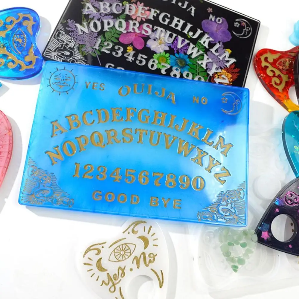 Home Decor Game DIY Handmade Epoxy Silicone Ouija Board Planchette Mould Resin Casting Mold Clay Tools