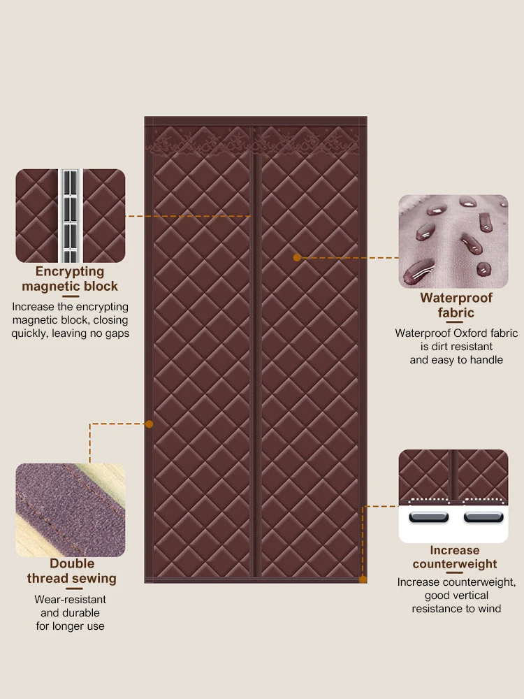 Coldproof Door Screen Windproof Cold Resistant Window Curtain Warm and Insulated Curtains in Autumn Winter Seasons Curtains