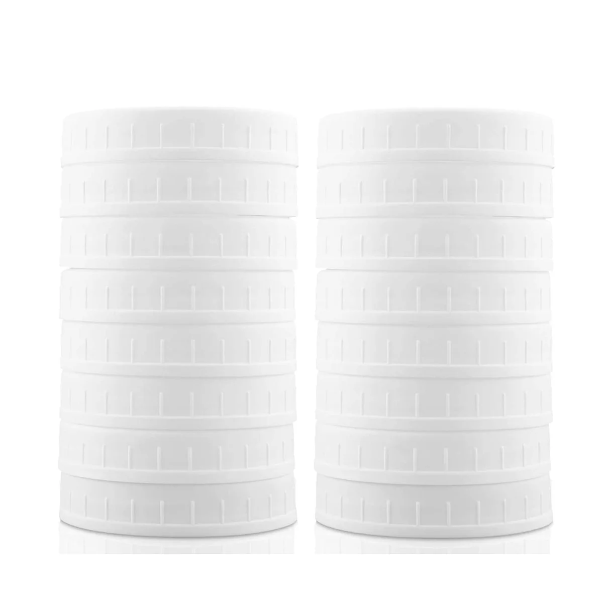 A98U 16 Pack Wide Mouth Jar Lids,Plastic Storage Caps for Canning Jars,Leak-Proof and Anti-Scratch Resistant Surface