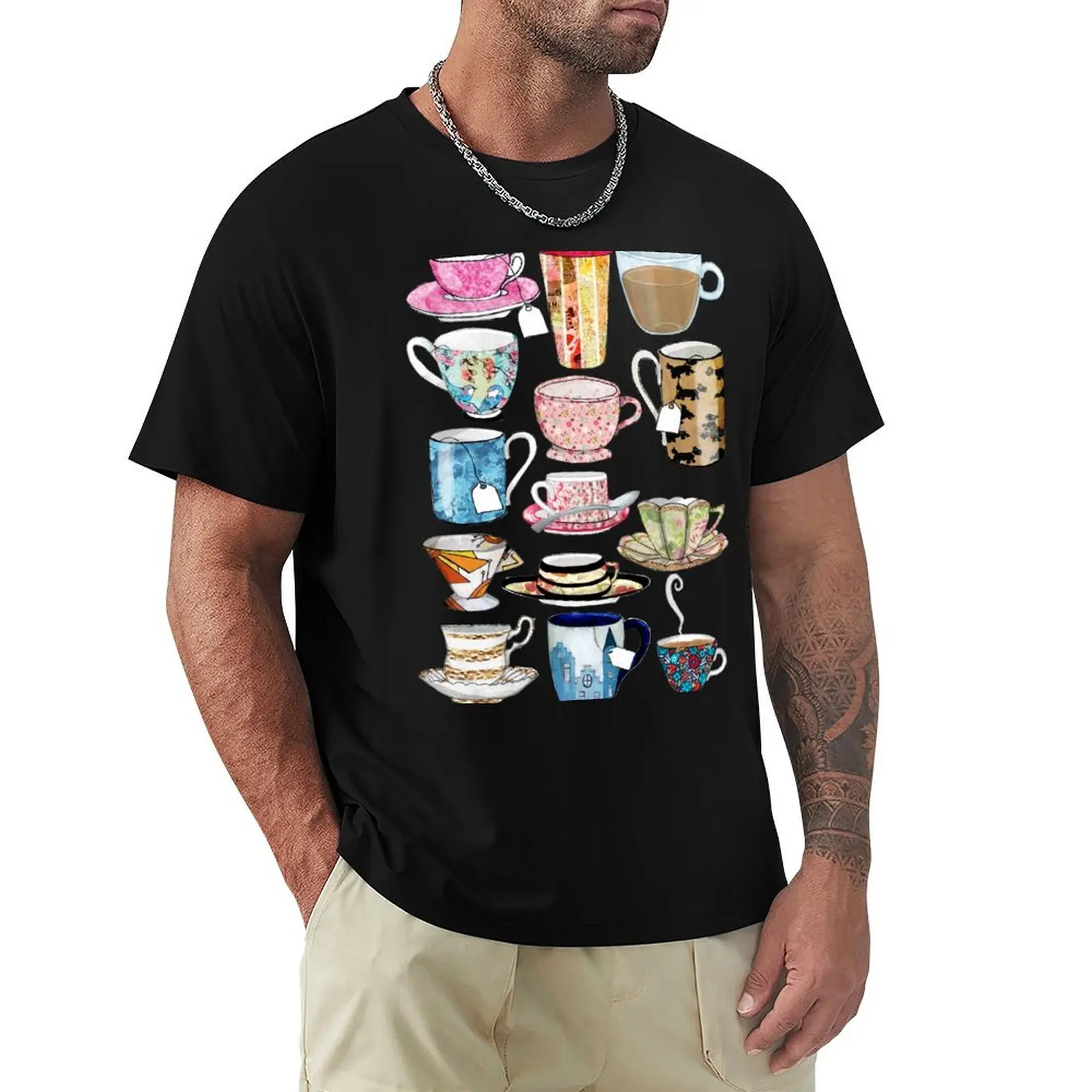 

Time For Tea (or Coffee) T-Shirt plus size tops vintage t shirts oversizeds anime shirts men
