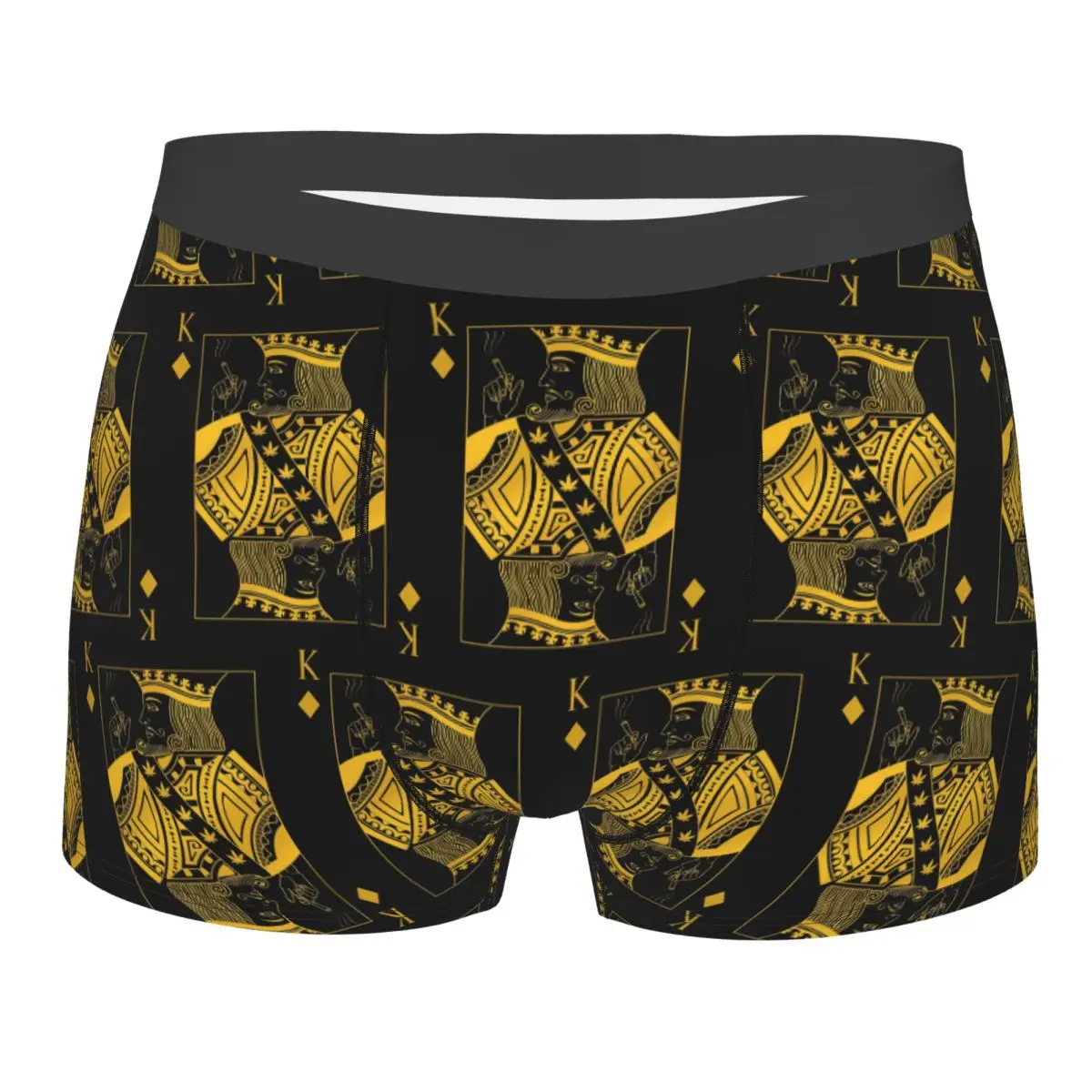 Boxer Underpants Shorts King Of Diamonds Black Poker Playing Card Panties Male Soft Underwear for Homme Man Boyfriend Gift