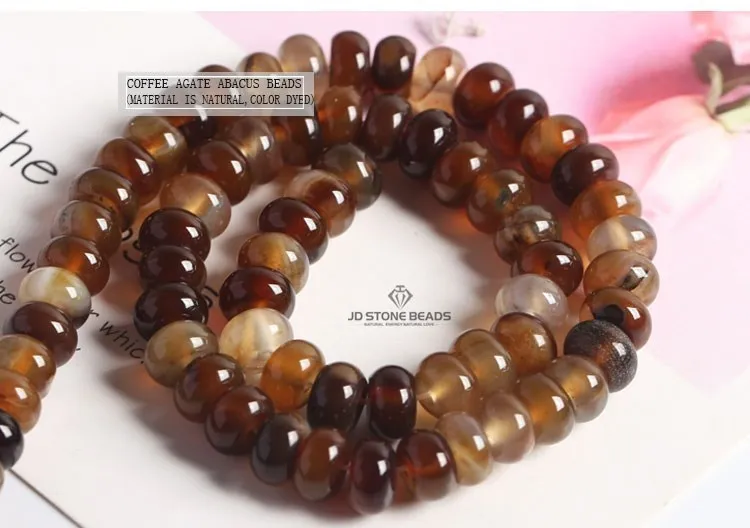 8x5mm Naturstein Gelbes Tigerauge Rosa Quarz Flache Abakusperle Lose Zwischenperle für Schmuckherstellung DIY Halskette Armband – Detail 10