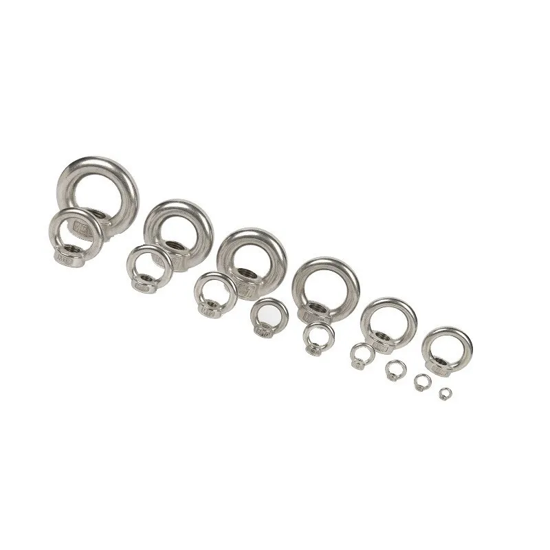 1pcs Eye Bolt Nuts M3 M4 M5 M6 M8 M10 M12 M14 M16 M18 M20 M24 304 Stainless Steel Ring Shaped Eye Bolts For Marine, Construction