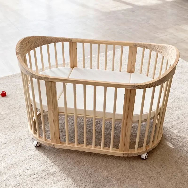 Wholesale Wooden Toddler Bed with Guardrail Splicing Design for   Furniture Manufacturer Direct Sale