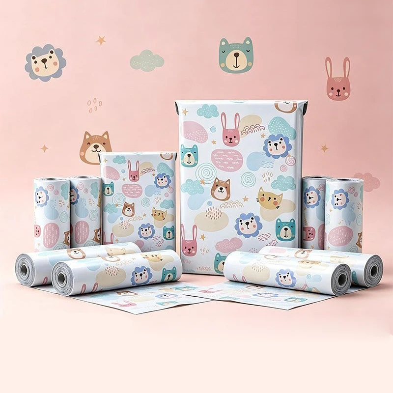 50pcs-lot-parcel-shipping-packaging-bag-cartoon-animal-print-courier-envelopes-waterproof-mailing-bags-small-business-supplies