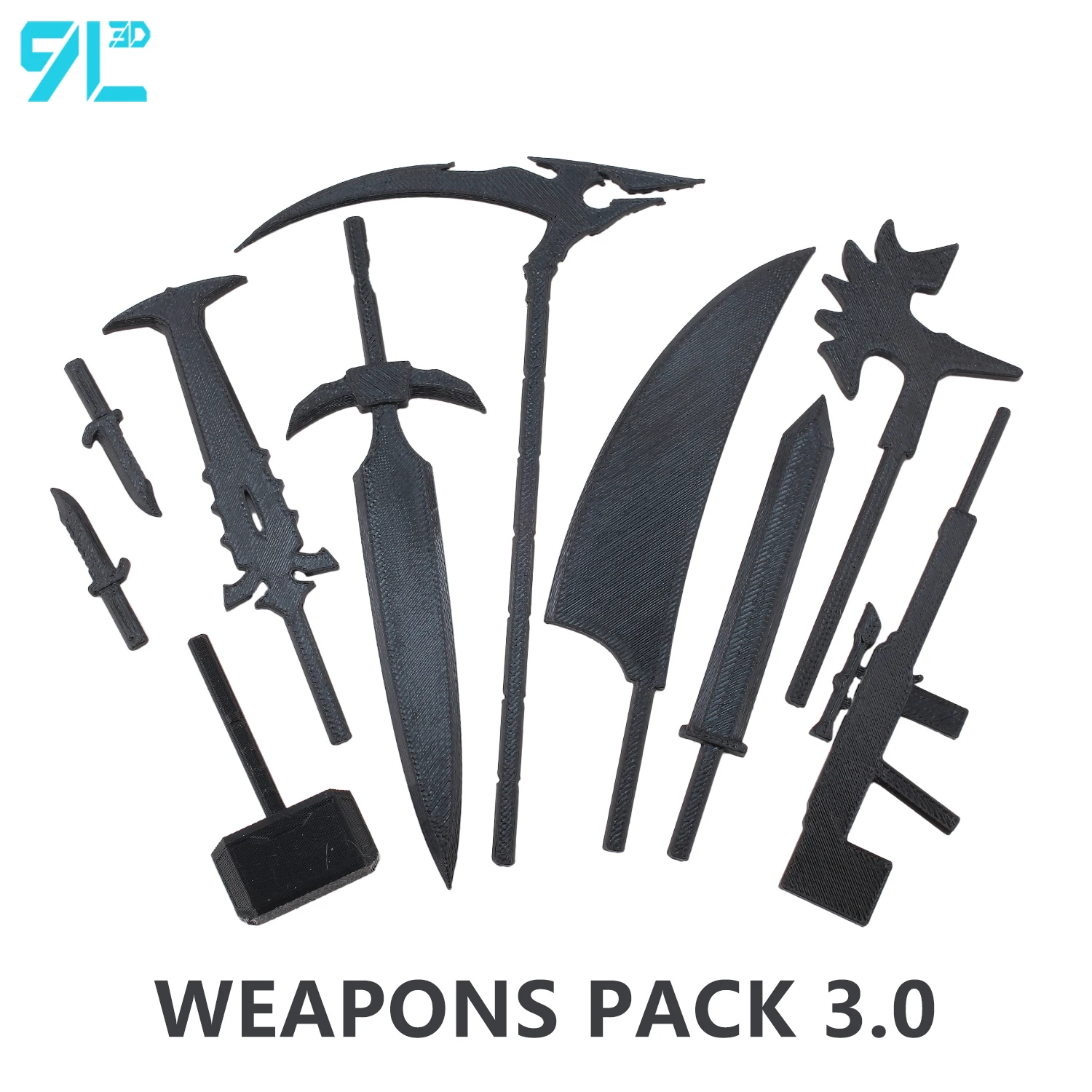 Weapons Pack 3.0 for 9L3D Lucky13 T13 Dummy13 Action Figure Titan13 3D Printed Armory Expansion Set Battle Collectible Toys