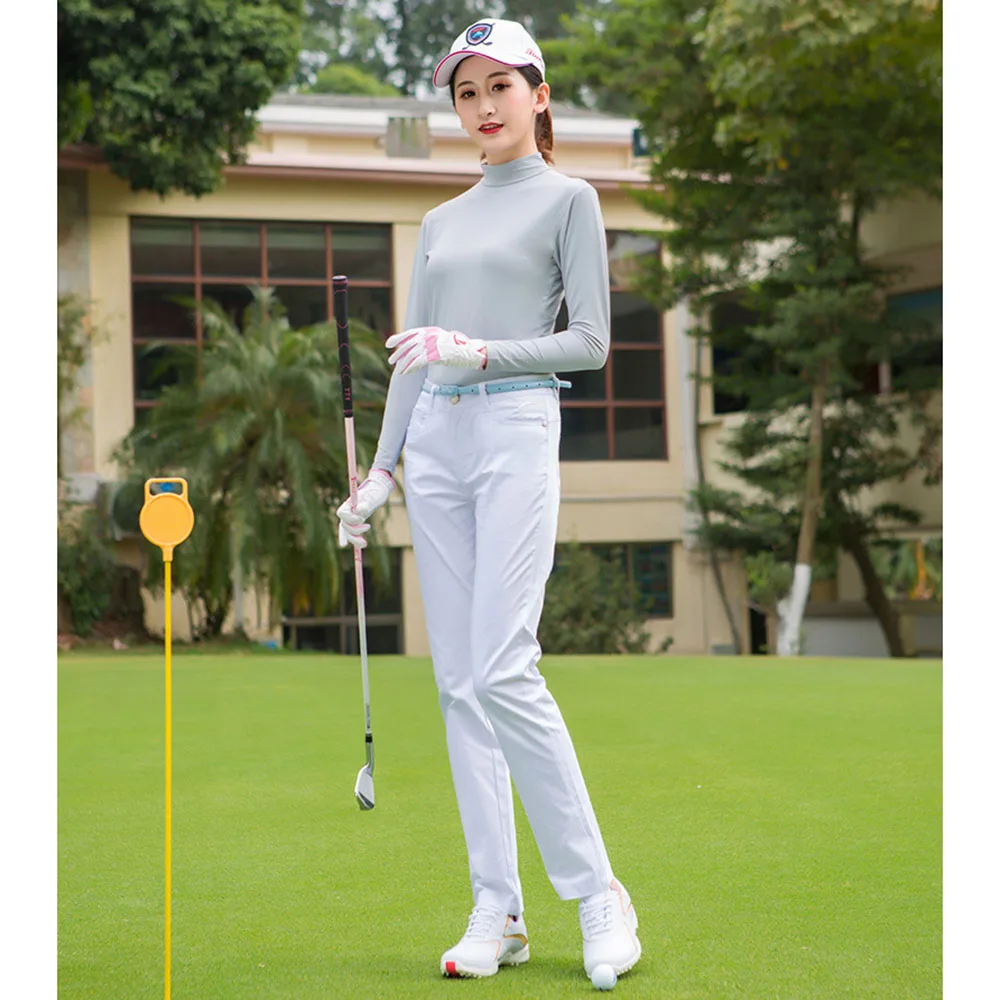 PGM Women‘s Summer Ice Silk Golf Shirts Ladies Sunscreen Long-sleeve Sports Clothing Slim Cooling Anti-UV Quick Dry Breathable