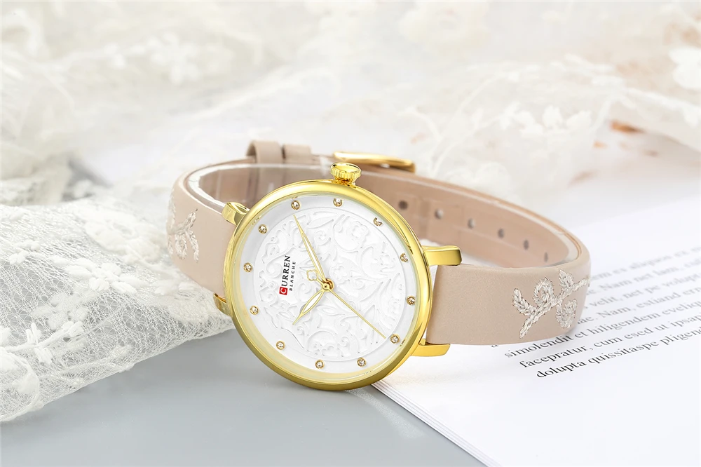 Ladies CURREN Simple Fashion Casual Clock Stainless Steel Quartz Waterproof Watch Relogio Feminino