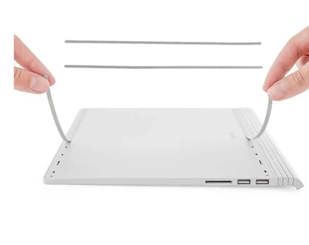 Tira antiderrapante inferior de pés de borracha, 2 peças com substituição de chave lateral para microsoft surface book 2 book 3 15 polegadas 1813 1907