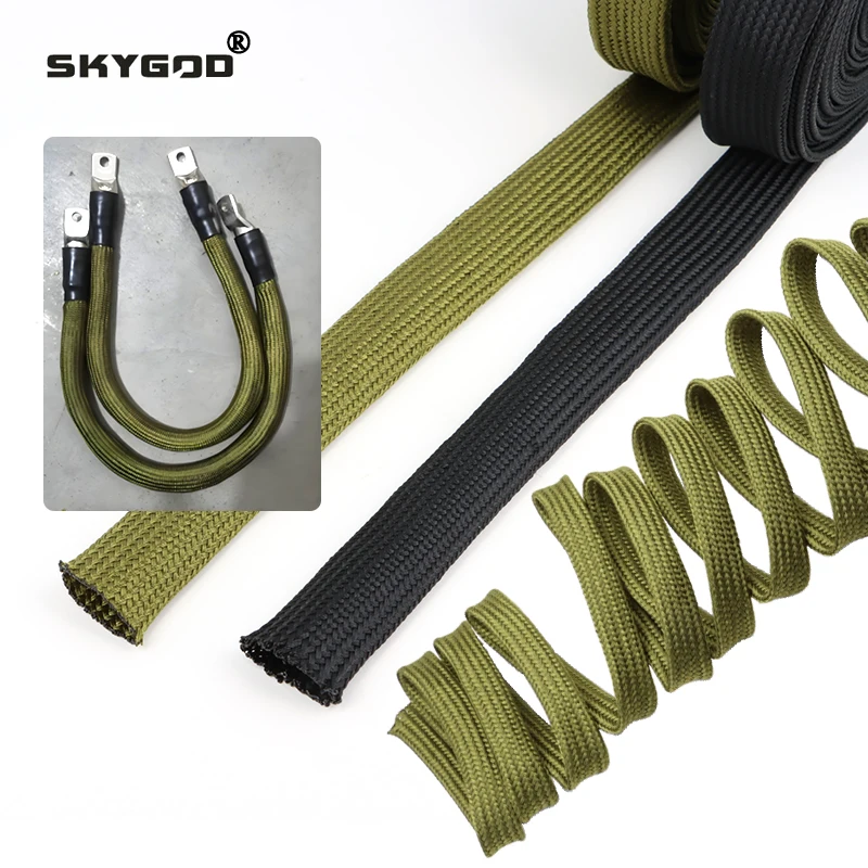 2/5/10M Cable Sleeving 2.5 4 6 8 10 12 14 16 20 ~ 60mm High Density Polyamide Braided Insulated Wire Protector Line Sheath Wrap