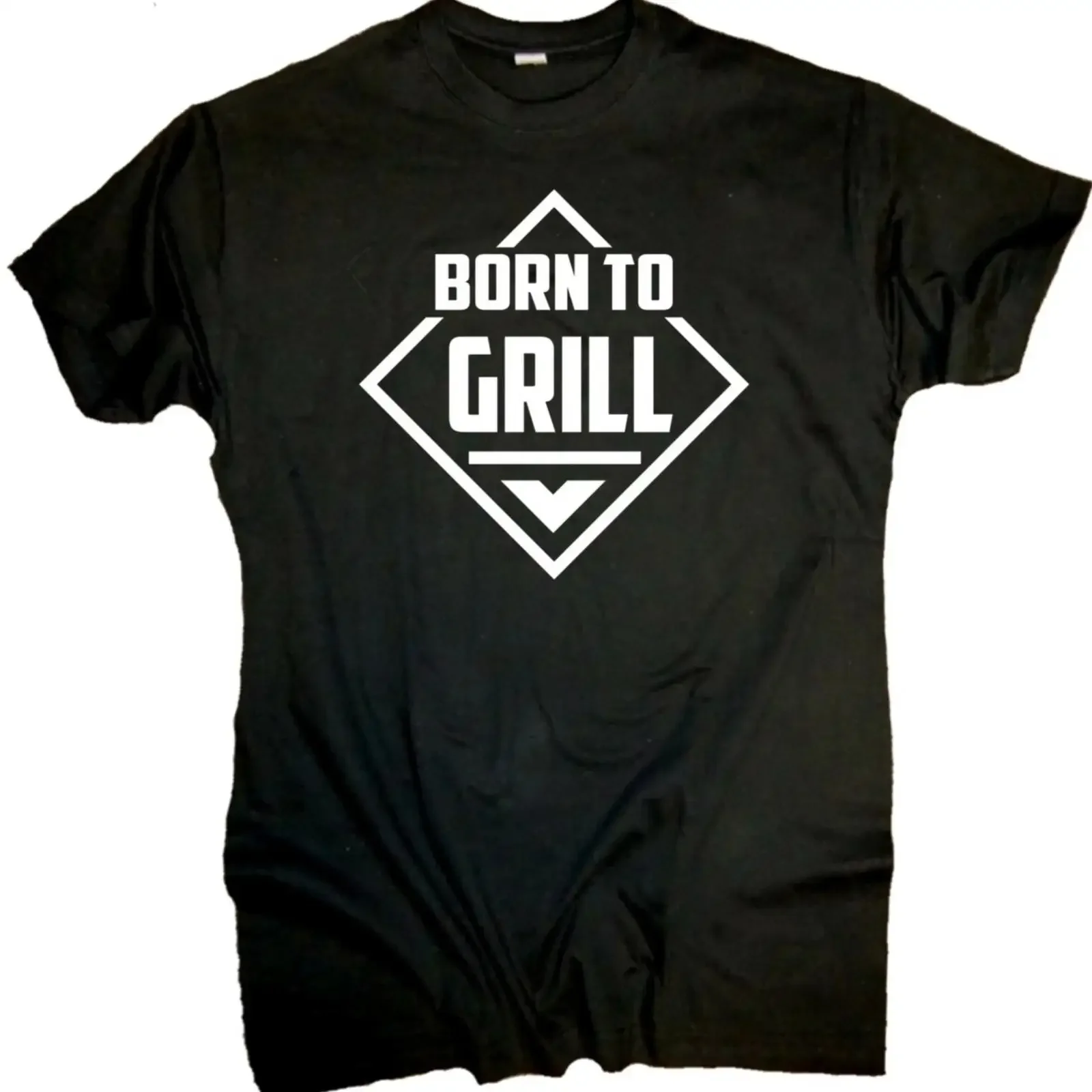 Мужская футболка Born to Grill: Винтажный стиль, эффект потертости, для вечеринок, пикников, приготовления на открытом воздухе, подарок, повседневная носка