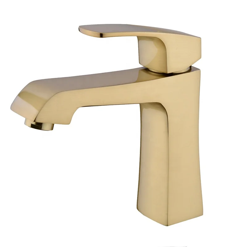 

Brushed Gold Faucets Mixers Taps Bathroom Faucet Brass Bathroom