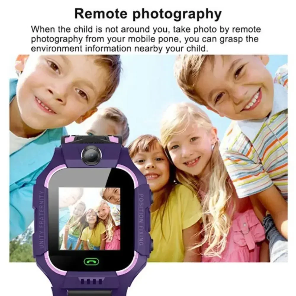 Kids GPS WIFI 2G Sim Card LBS Tracker SOS Camera Children Voice Smartwatch With Sim Card 2024 Q19 Kids Smart Watch