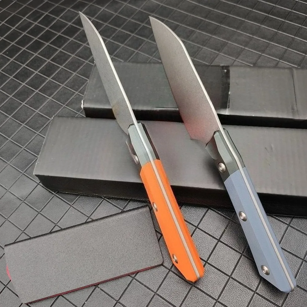 D2 Steel Chef Knife G10 Aluminum Handle with Sheath for Home Cooking Camping Picnic BBQ Backpacking Kitchen Tools Fruit Knife